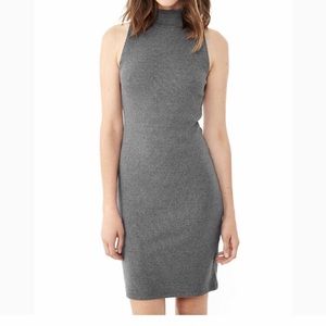 Alt Apparel Grey turtleneck ribbed tank dress M